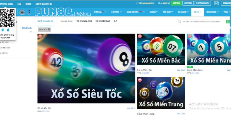 Sảnh Xổ Số SGW Fun88 — SG Win 3 Miền, Siêu Tốc & Chiết Khấu 10% 1 Những loại hình phổ biến tại sảnh chơi xổ số SGW